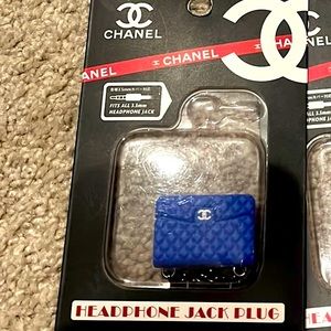 Mini chanel flap bag charm key chain Blue